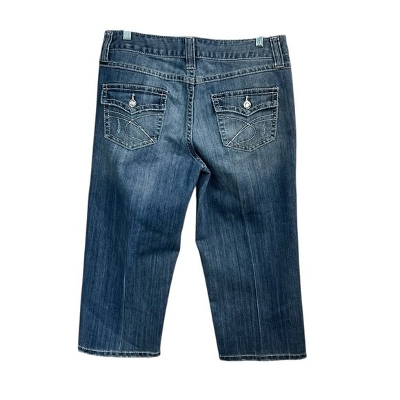 INC Distressed Wide Leg Crop Jeans Size 10 - Picture 3 of 5